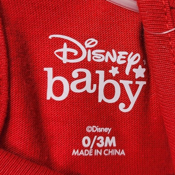 Minnie Mouse Red 3 Piece Jumper Dress Top Tights Girls Baby 0/3 Months NWT - Picture 6 of 7